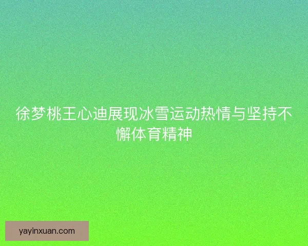 徐梦桃王心迪展现冰雪运动热情与坚持不懈体育精神