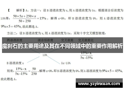 魔刹石的主要用途及其在不同领域中的重要作用解析